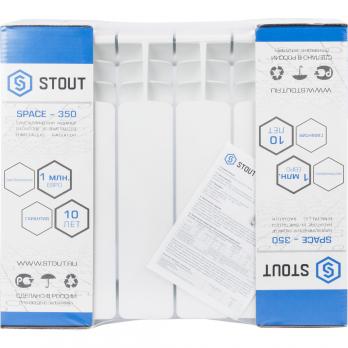 Радиатор биметаллический STOUT Space 350 (1 секция)