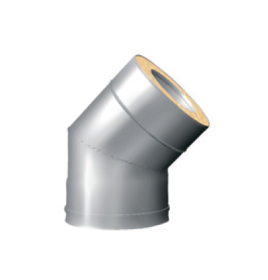 Отвод 45° для Сэндвич d 115/200 нерж 0.5 мм + оцинк