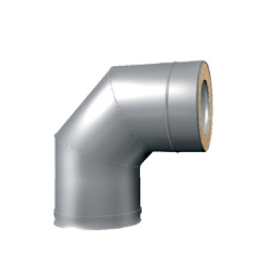 Отвод 90° для Сэндвич d 115/200 нерж 0.8 мм + оцинк